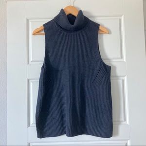 Navy Turtleneck Tank